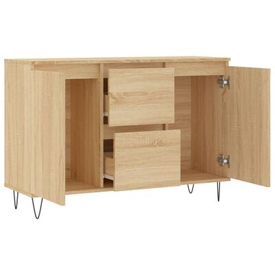 vidaXL Sideboard Sonoma Oak 104x35x70 cm Engineered Wood