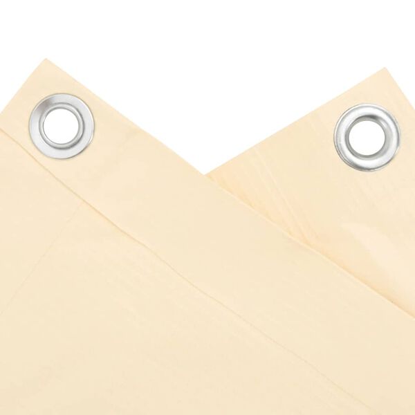 vidaXL Balcony Privacy Screen Cream 400x90 cm PVC