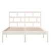 vidaXL Bed Frame without Mattress White Solid Wood 140x200 cm (810018+814195)