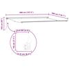 vidaXL Retractable Awning Manual Green and Yellow 400 x 300 cm