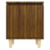 vidaXL Bed Cabinet with Solid Wood Legs Brown Oak 40x30x50 cm