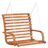 vidaXL Swing Bench | Dark Wood | Solid Bent Wood | 126x63x92 cm | Durable