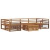 vidaXL Outdoor Sofa Set 7 pcs Natural Solid Acacia Wood