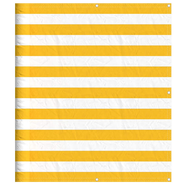 vidaXL Balcony Screen Yellow and White Stripe 120x1000 cm
