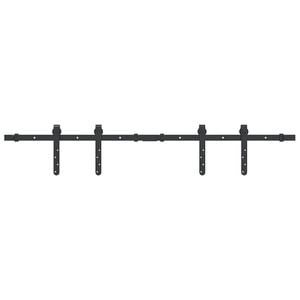 vidaXL Sliding Cabinet Door Kit 122 cm Carbon Steel