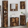 vidaXL Bathroom Furniture Set 5 pcs Smoked Oak Engineered wood & Metal