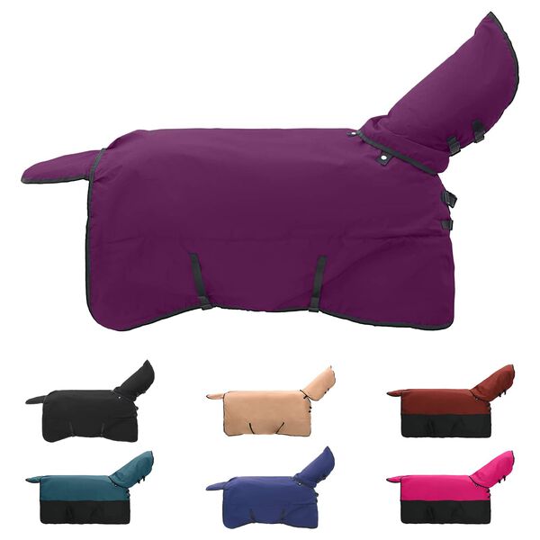 vidaXL Horse Blanket Full Purple 115 cm Polyester