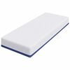 vidaXL Mattress White and Blue 70 x 200 cm Gel-Infused Foam