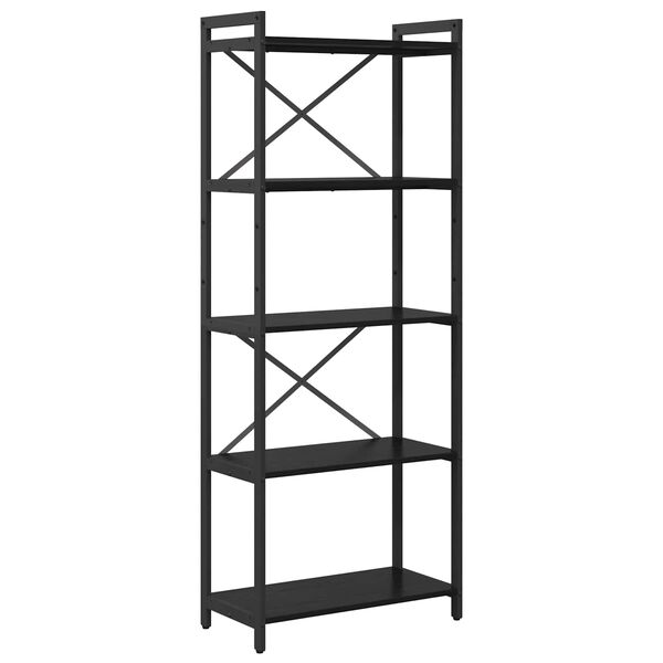vidaXL Bookshelf Black Oak 60 x 30 x 155 cm Engineered Wood