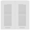 vidaXL Hanging Glass Cabinet Lyon White 60x31x60 cm Engineered Wood