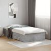 vidaXL Bed Frame with Drawers without Mattress Concrete Grey 90x200 cm