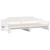 vidaXL Daybed with Trundle without Mattress White 90x200 cm Solid Wood