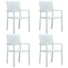 vidaXL 5 Piece Garden Dining Set White