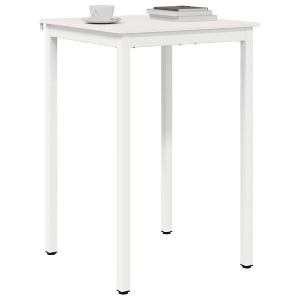 vidaXL Bar Table White 70 x 70 x 105 cm Solid Pine Wood