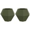 vidaXL Planter 2 pcs Olive Green 75 x 75 x 60 cm Steel