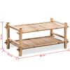 vidaXL 2-Tier Bamboo Shoe Rack