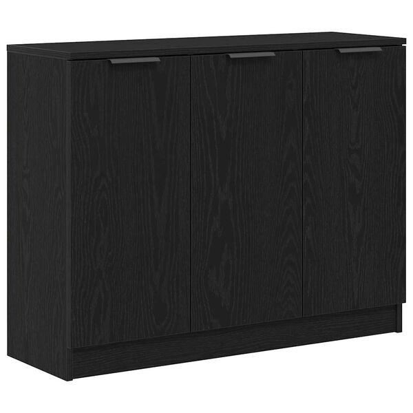 vidaXL Sideboard Black Oak 90.5 x 30 x 70 cm Engineered Wood