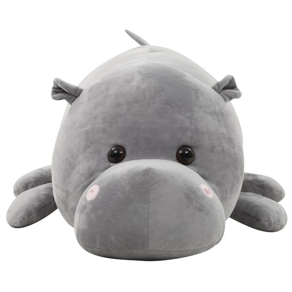 vidaXL Hippo Cuddly Toy Plush Grey