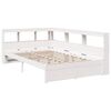 vidaXL Bookcase Bed without Mattress White 120x200 cm Solid Wood Pine
