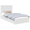 vidaXL Storage Bed with Headboard White 100 x 200 cm Engineered Wood