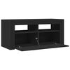 vidaXL TV Cabinet with LED Lights Black 90x35x40 cm
