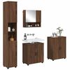 vidaXL Bathroom Furniture Set 4 pcs Brown Oak Engineered wood & Metal