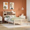 vidaXL Bookcase Bed without Mattress 135x190 cm Double Solid Wood Pine