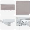 vidaXL Manual Retractable Awning Light Grey 3 x 2.5 m
