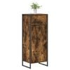 vidaXL Bathroom Cabinet Smoke Oak 40 x 30 x 100 cm Engineered Wood