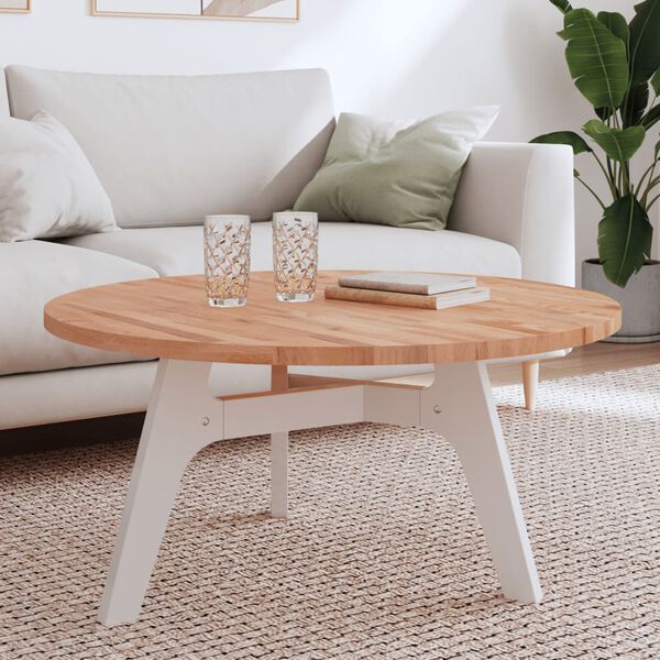 vidaXL Table Top &Oslash;90x2.5 cm Round Solid Wood Beech