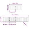 vidaXL Dog Gate with Door Foldable 12 Panels White 960 cm Poplar Wood