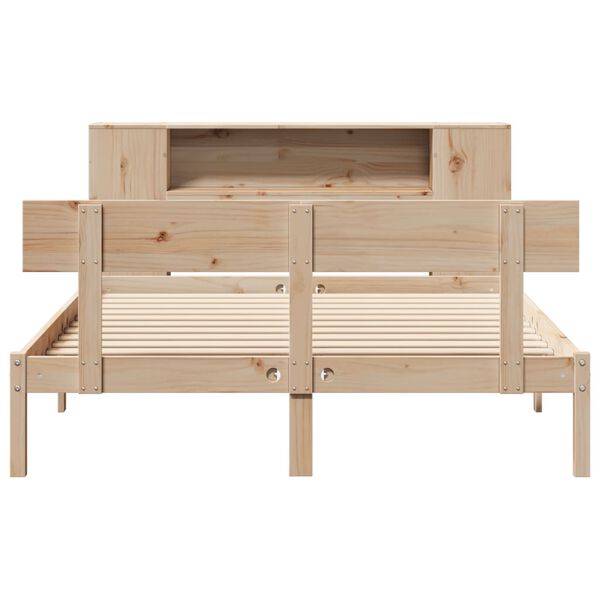 vidaXL Bookcase Bed without Mattress 140x200 cm Solid Wood Pine