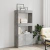 vidaXL Highboard Concrete Grey 63x33x140 cm Engineered Wood
