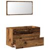 vidaXL Bathroom Cabinet with Mirror Old Wood Engineered Wood