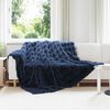 vidaXL Faux Rabbit Fur Blanket Marine Blue 220 x 240 cm Polyester