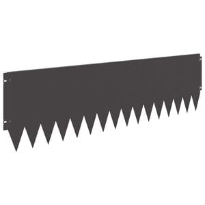 vidaXL Lawn Edging 10 pcs 103 x 30 cm Steel Black