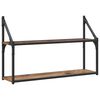 vidaXL Wall Shelf Wall-Mounted Old wood 80 x 21 x 51 cm metal PB