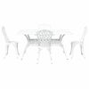 vidaXL Garden Dining Set 5 pcs White Aluminium