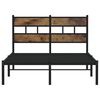 vidaXL Metal Bed Frame without Mattress Smoked Oak 120x190 cm Small Double