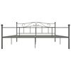 vidaXL Bed Frame without Mattress Grey Metal 180x200 cm Super King