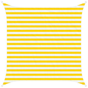 vidaXL Sun Shade Sail Yellow and White 2.5 x 2.5 m