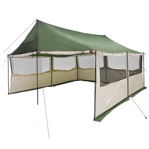 vidaXL Family Tent Green 450 x 400 x 265 cm Polyester and Steel