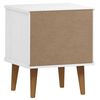 vidaXL Bedside Cabinet MOLDE White 40x35x48 cm Solid Wood Pine