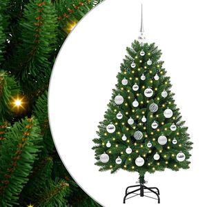 vidaXL Artificial Christmas Tree 120 cm 150 LEDs Warm White Green