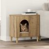 vidaXL Cat House Artisian Oak 51 x 30 x 52 cm Engineered Wood