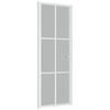 vidaXL Interior Door 76x201.5 cm White Matt Glass and Aluminium