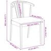 vidaXL Dining Chair 2 pcs Natural and White Solid Rubberwood