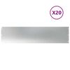 vidaXL Lawn Edgings 20 pcs 25x103 cm Galvanised Steel