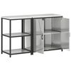 vidaXL Kitchen Storage Set with Shelf 2 pcs Silver Galvanised Steel
