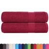 vidaXL Bath Towels "FROGN" 2 pcs Bordeaux 100x150 cm 360 gsm
